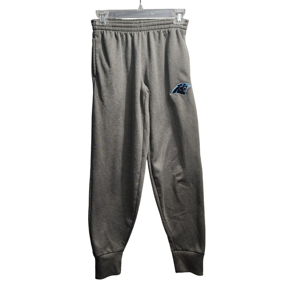 Youth Medium Carolina‎ Panthers NFL Team Apparel Jogger Sweatpants Gray